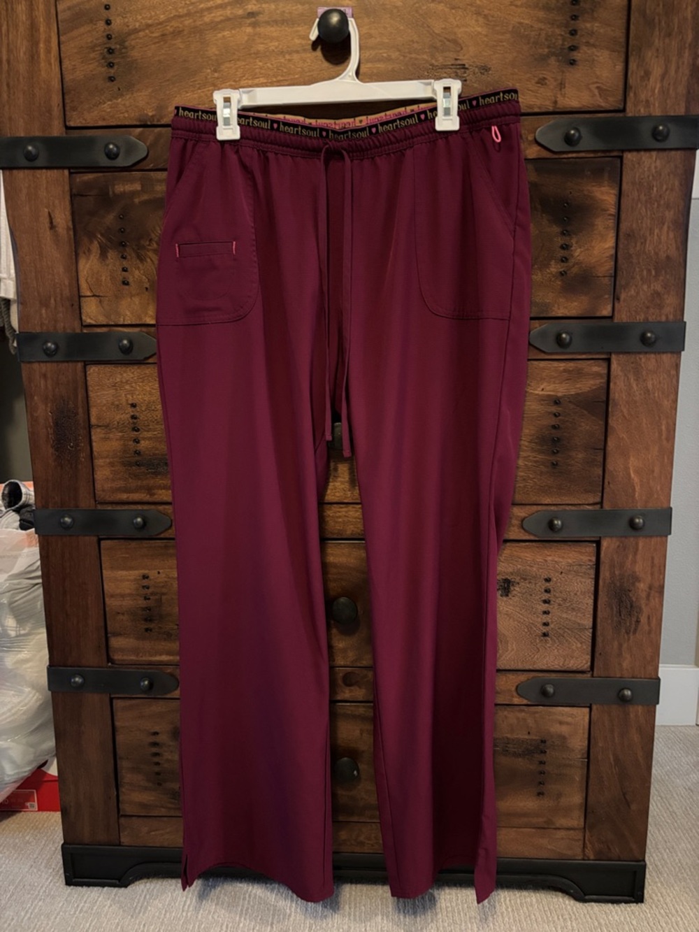 HeartSoul Women’s Maroon Elastic Waist Jogger Pants